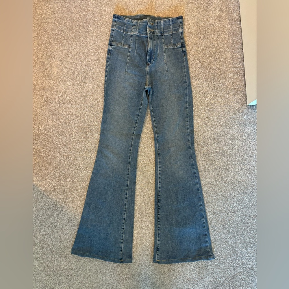 We the Free high rise flare jeans.